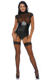 Black Matte Vixen Intimate Teddy Areous